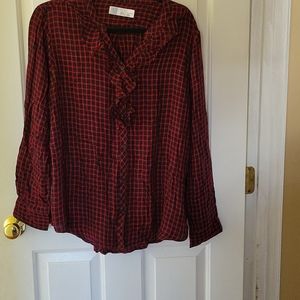 Dressy plaid button down